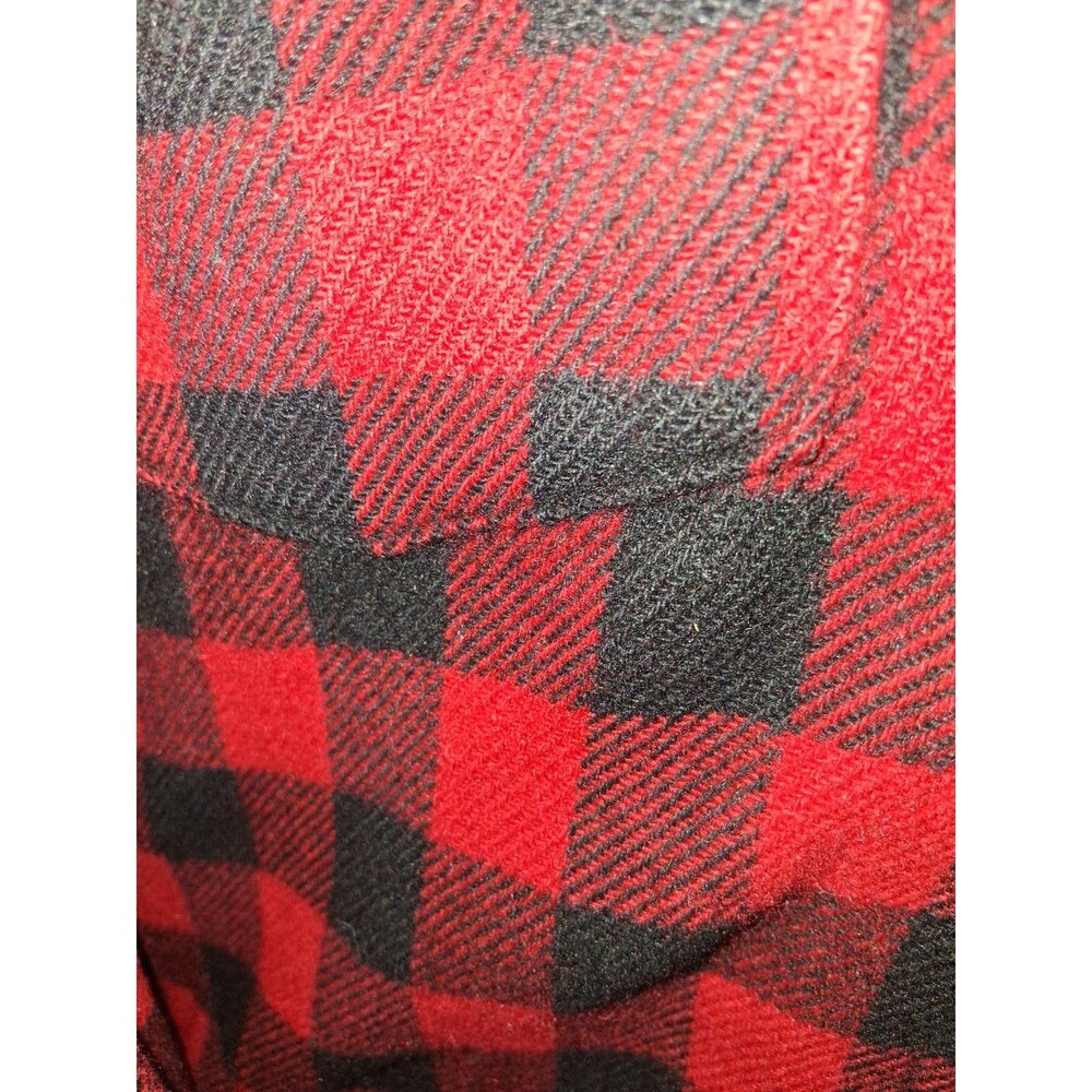 Woolrich Red/Black Plaid Long Sleeve Button Up Jacket Sz L - Picture 2 of 3